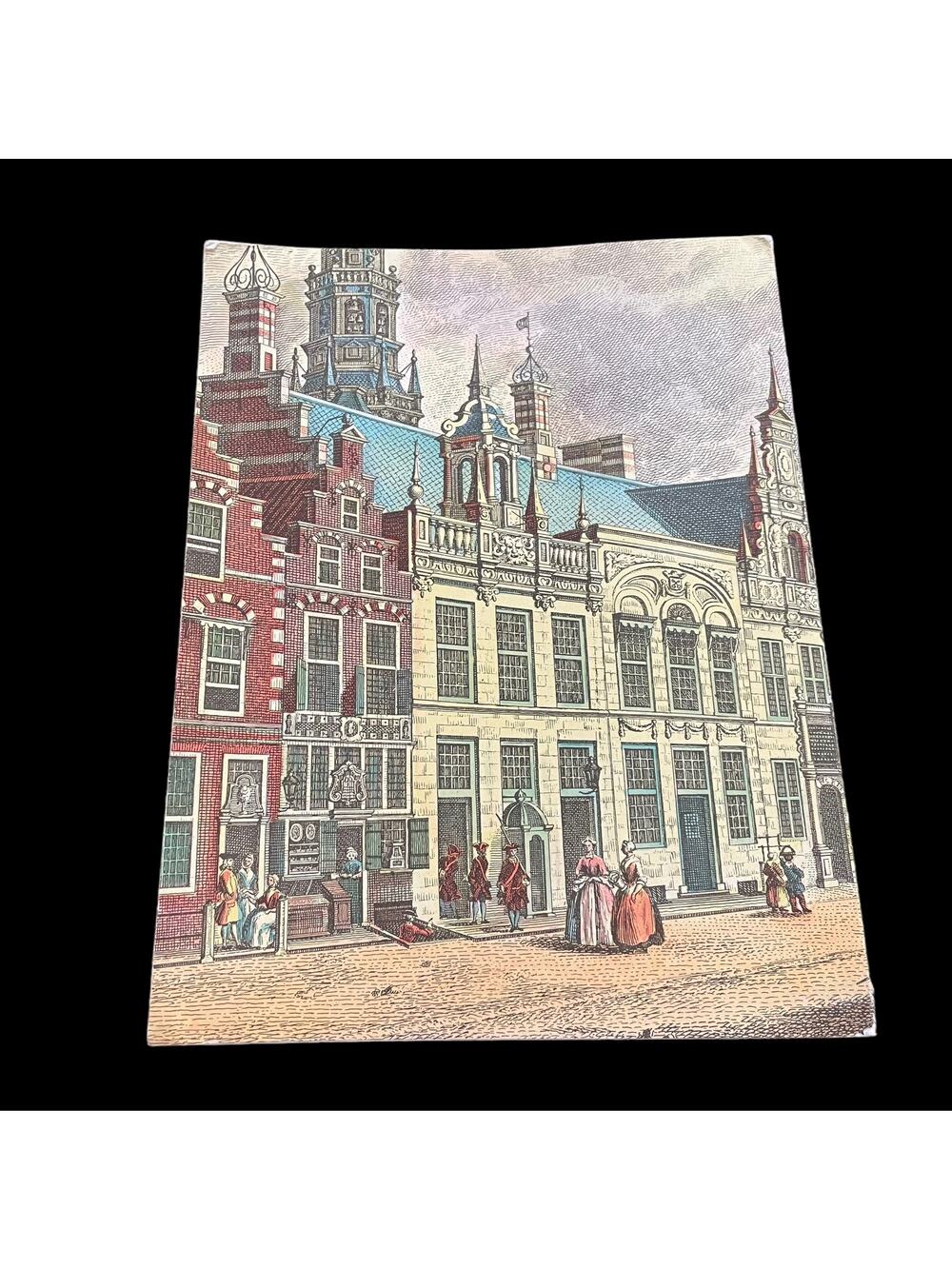 Vintage KLM Airlines Flight Menu New York to London May 1960 Artwork Leyden FLAW